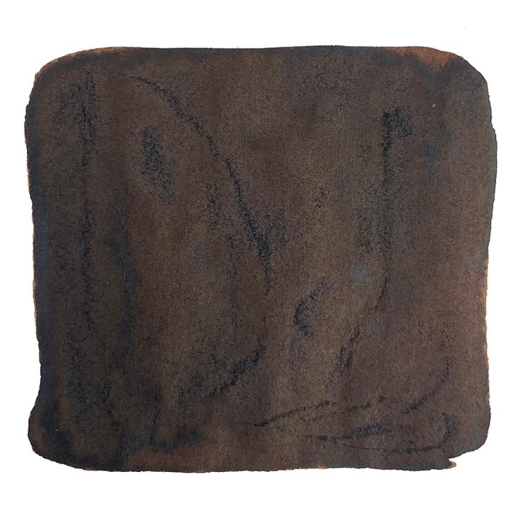 Close-up of brown, fuzzy fabric texture representing the Taccia Ink Sample, Sharaku-Kurocha, 2ml, inspired by Japanese Ukiyo-e art, highlighting purity and honesty in color.