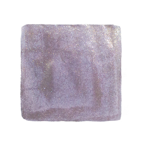 Les Nymphéas: Matin (Shimmer) - 2ml fountain pen ink by Dominant Industry, a pale lavender, glitter-dusted bath-bar appearance.