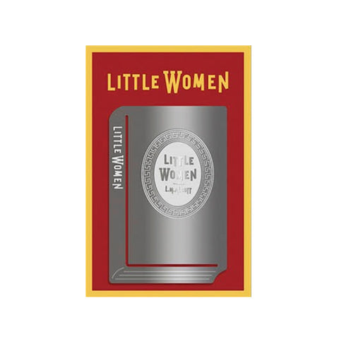 Edge Metal Bookmark World Classic Series (Little Women) by Wearingeul. Silver-tone bookmark with Little Women cover design, matching book's mood. Nickel-plated stainless steel, 4x6cm.