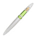 Moonman M2 Plus (Green) - Fine fountain pen with a clear acrylic body, metallic-green section, and gold-colored iridium nib, ideal for ink observation.
