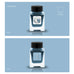 Nanbokucho (Shimmer) - 2ml ink in a square glass bottle, front and back views, featuring abstract label and Chinese characters, by Tono & Lims.