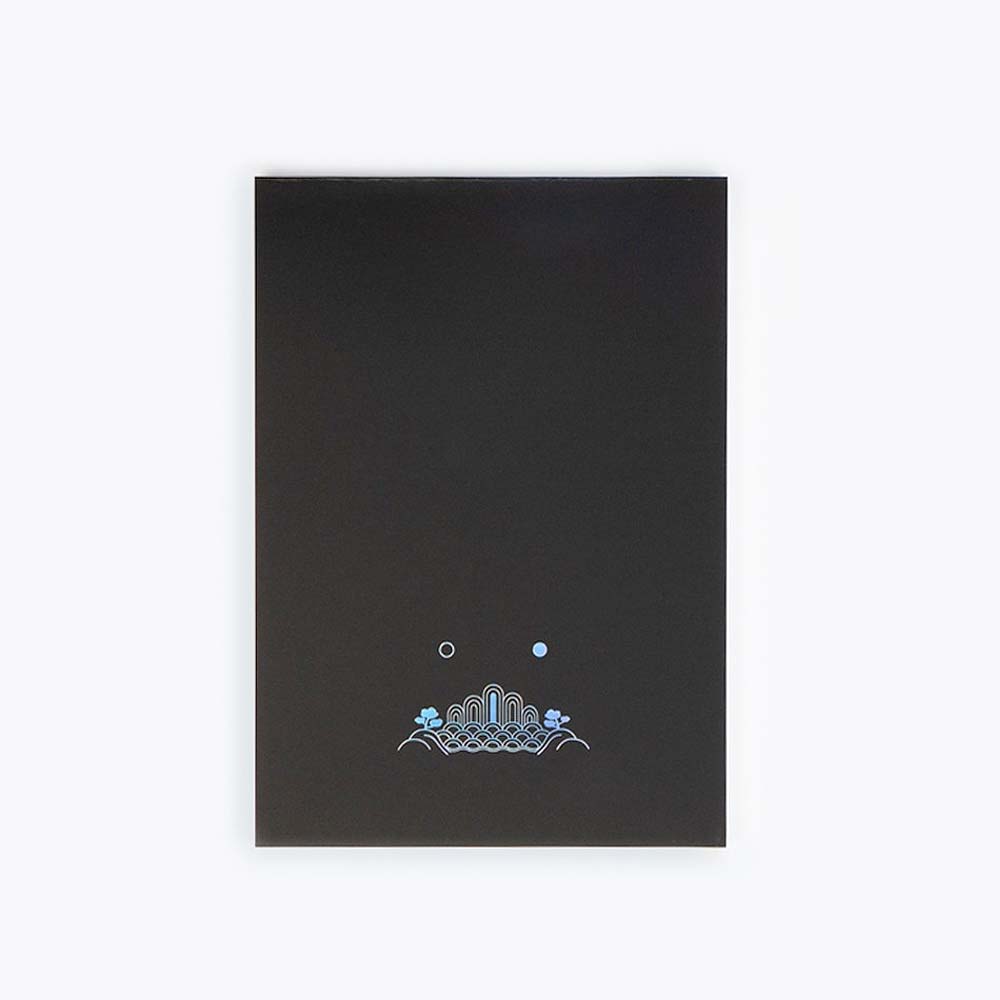 Colorverse Nebula Kingdom Series Notepad - Dotgrid (77gsm) features a unique light-blue motif on the cover, designed for fountain pen friendly writing.