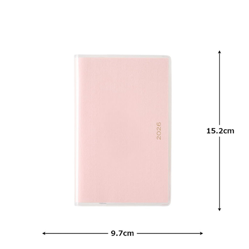 2026 PAGEM Left Weekly Horizontal Compact - A6 (Pink)