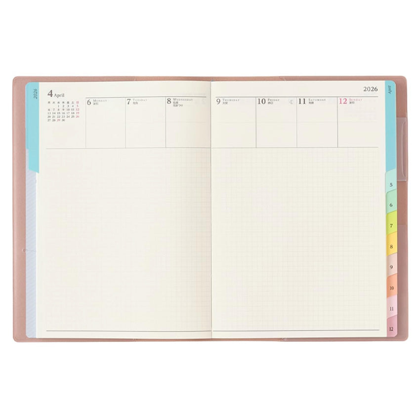 2026 King's Brunch x PAGEM Weekly with Memo Planner - B6-i (Ruby Grey)