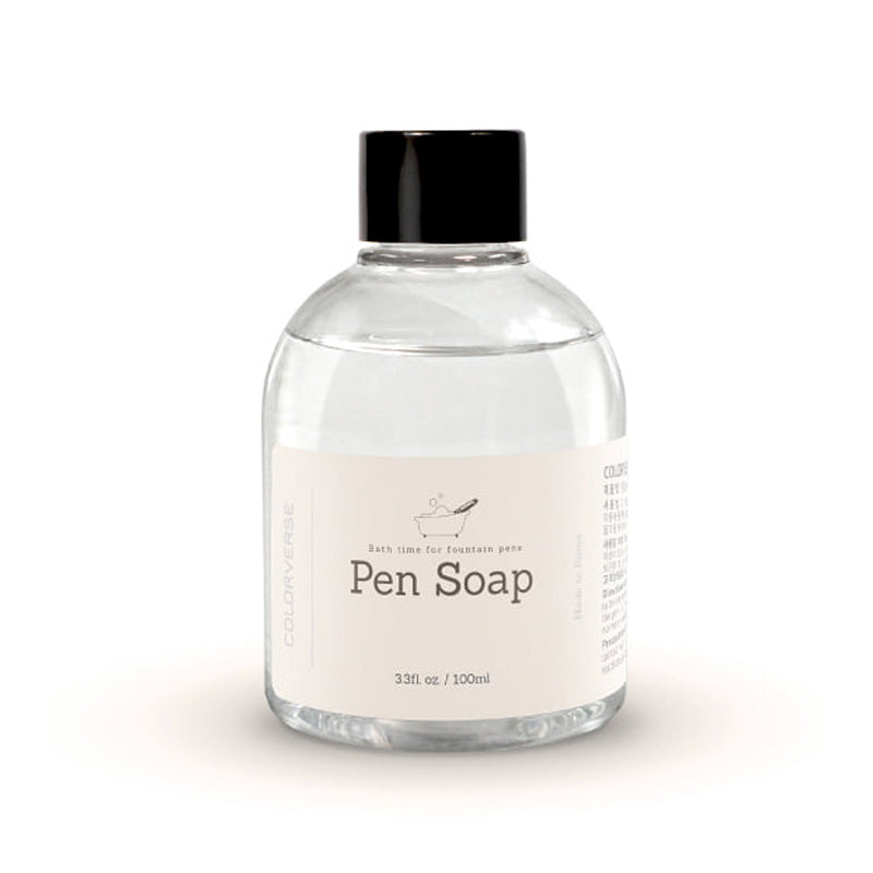 Colorverse Pen Soap - 100ml bottle for cleaning fountain pens, designed to improve ink flow by removing residual dye from nibs and feeds.
