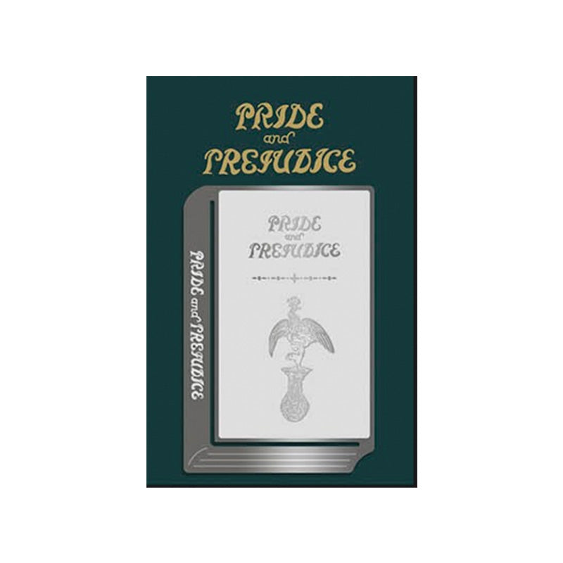 Edge Metal Bookmark World Classic Series (Pride and Prejudice) by Wearingeul, featuring decorative lettering and ornamental motif, crafted from nickel-plated stainless steel.