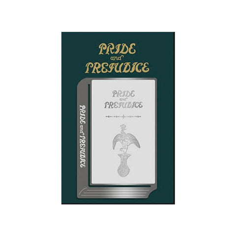Edge Metal Bookmark World Classic Series (Pride and Prejudice) by Wearingeul, featuring decorative lettering and ornamental motif, crafted from nickel-plated stainless steel.