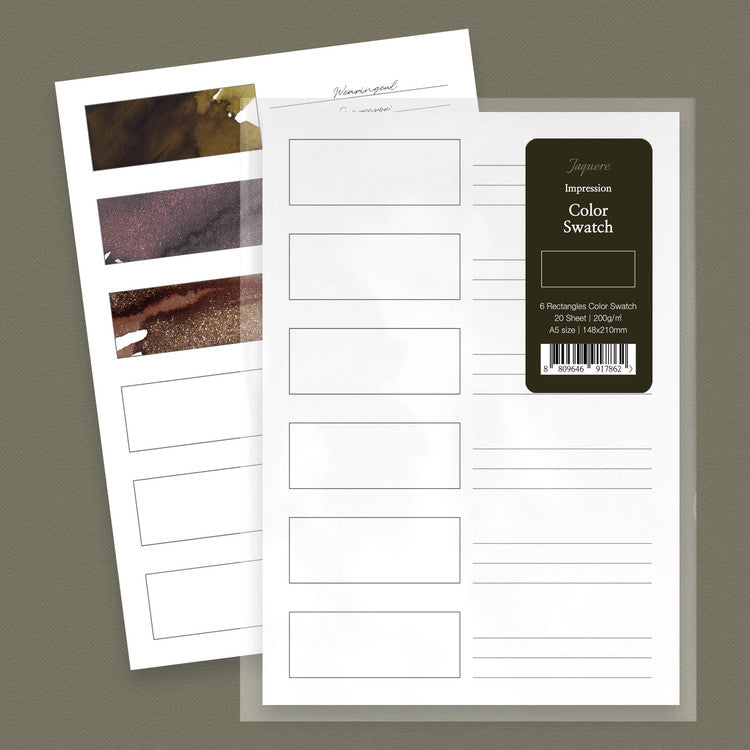 Wearingeul Impression Ink Swatch Sheets (Rectangles) Paper