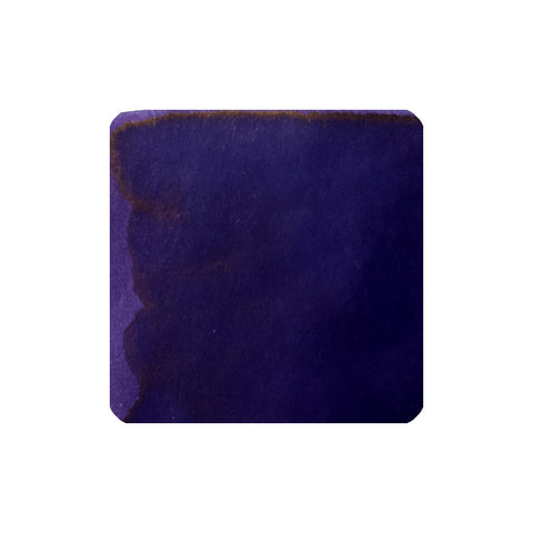 Rin / Fujiyama Irodori - 12ml fountain pen ink by Teranishi Chemical Industry, showcasing a deep purple/blue swatch with handmade edges and subtle tone variations.