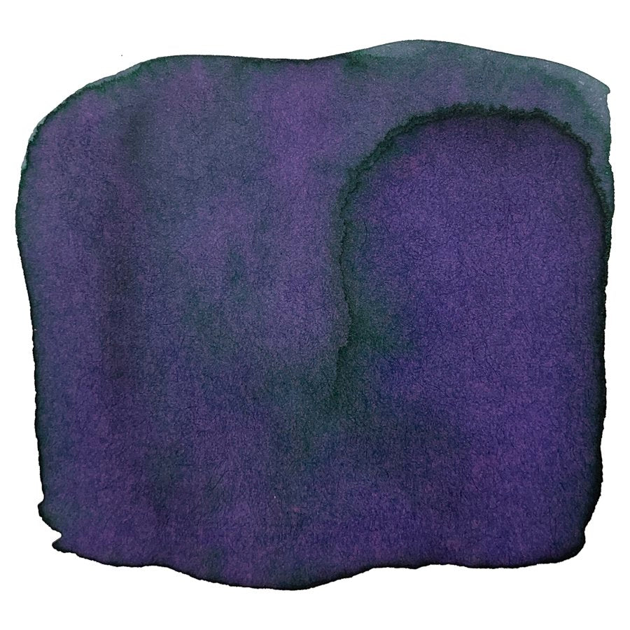 Sailor Ink Studio #223 - 2ml swatch, showing irregular deep purple pigment with subtle tonal variations on a white background, resembling a watercolor application.