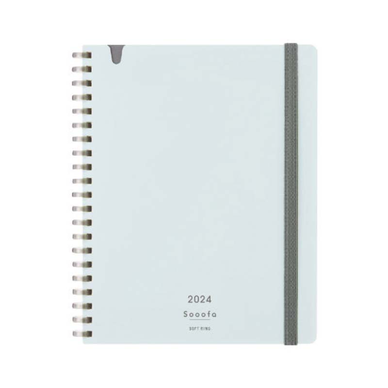 Kokuyo Sooofa Soft Ring 2024 Planner - B6 (Light Blue) Planners