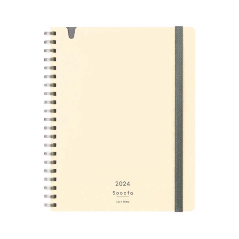 Kokuyo Sooofa Soft Ring 2024 Planner - B6 (Ivory) Planners
