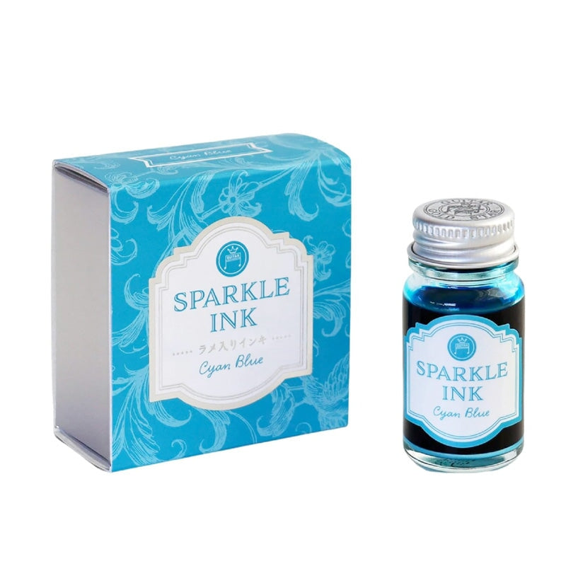 Teranishi Sparkle Ink Dip Pen Ink - Cyan Blue (12ml) Dip Pen Inks