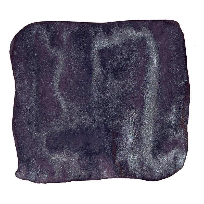 Sterling Silver (Shake 'N' Shimmy) - 2ml ink sample with near-black hue, metallic shimmer, and brushed texture, ideal for testing color and flow.