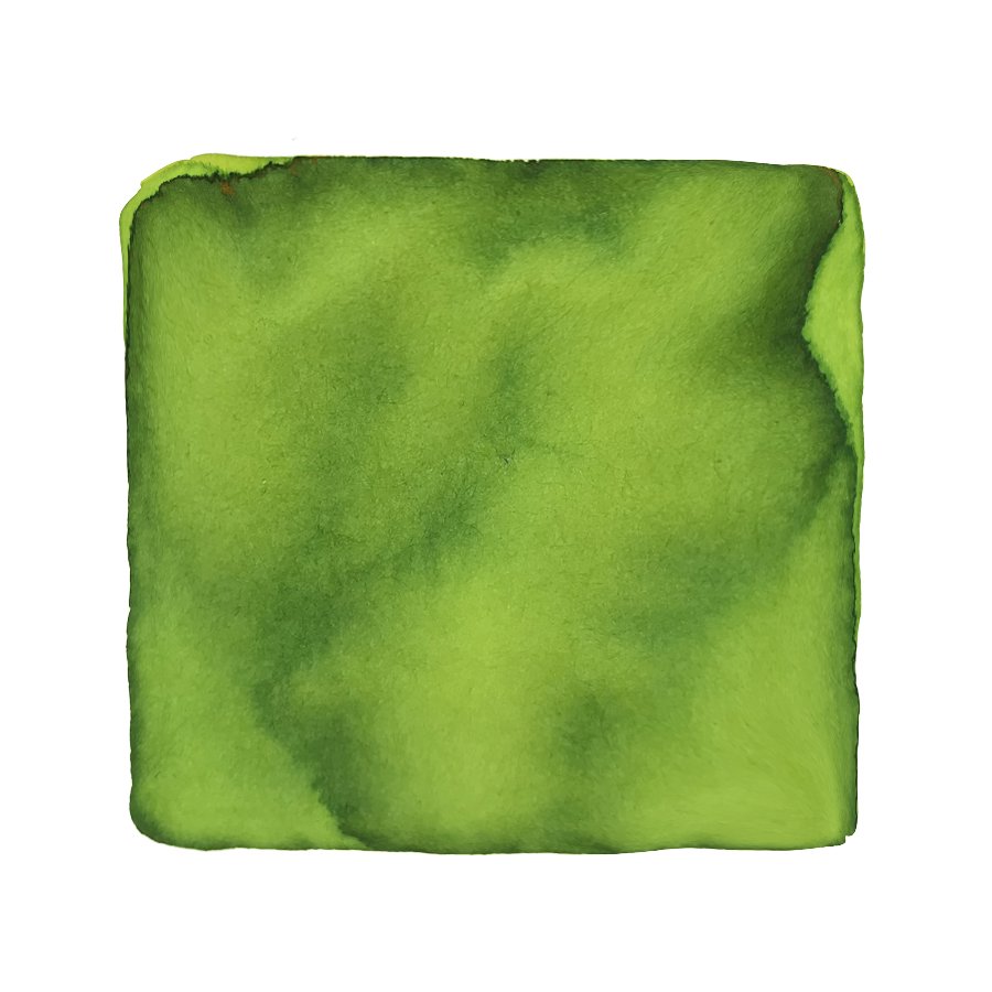 Albert - 2ml ink sample featuring an abstract watercolor-style swatch in varying green shades, part of the Trailblazer In Space Collection by Colorverse.