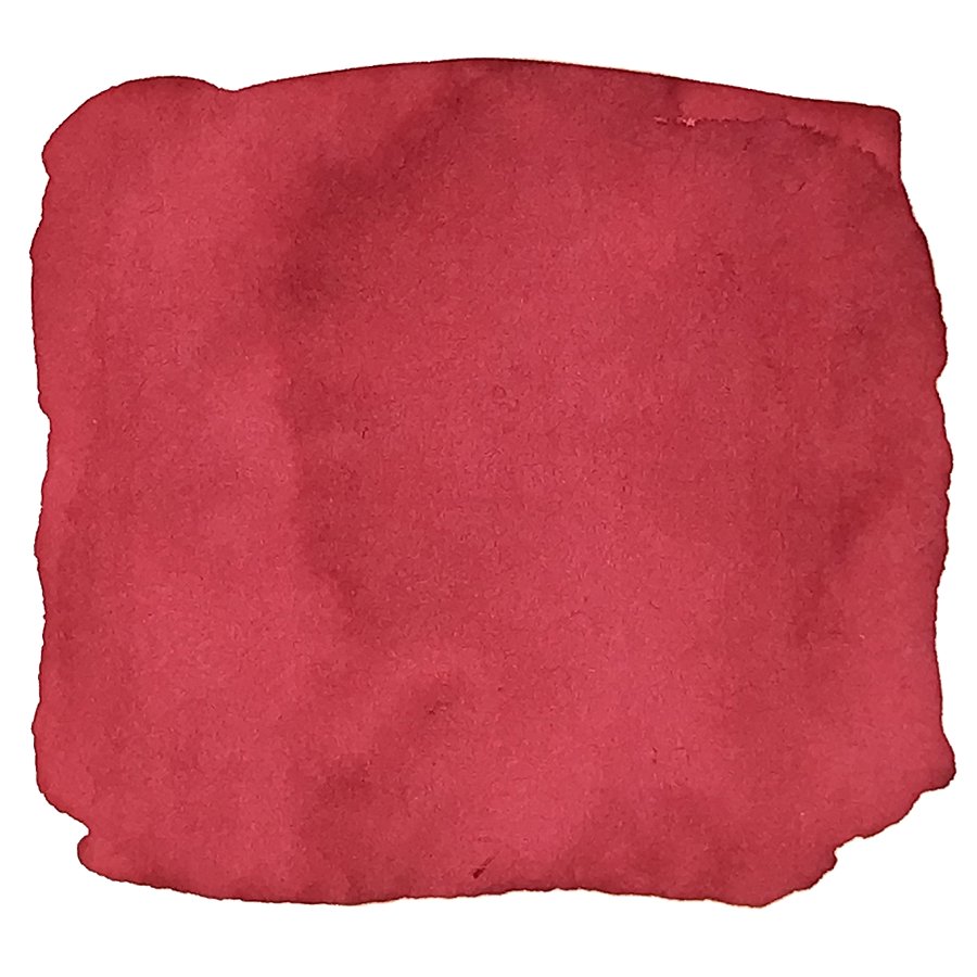 Felicette - 2ml ink sample, featuring a textured watercolor-like red swatch, part of Colorverse's Trailblazer In Space Collection, emphasizing quality and plant-based composition.