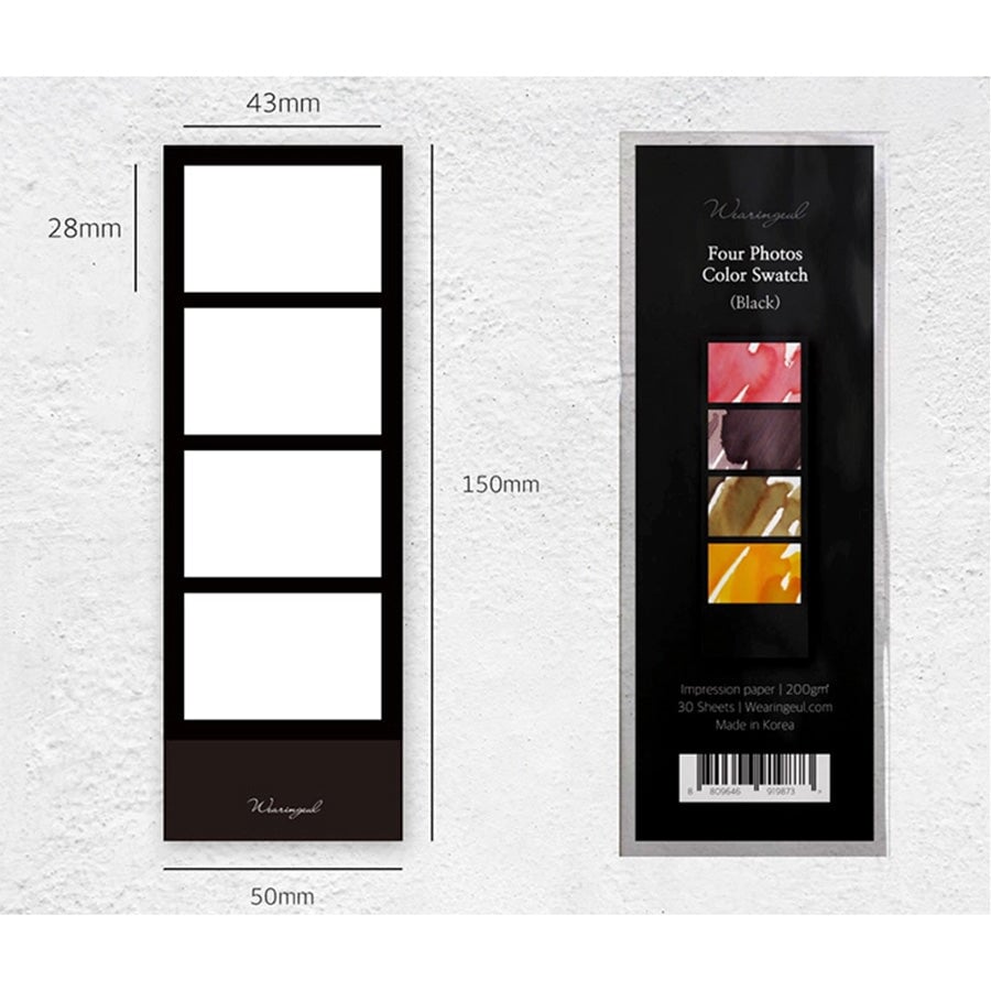 Wearingeul Four Photos Color Swatch (30 Sheets, Black) Paper