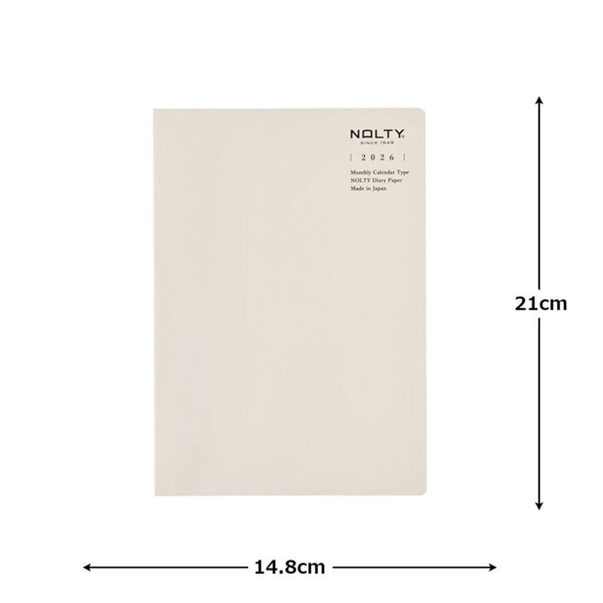 Nolty 2026 Monthly Tio Planner - A5 (Grey) Planners