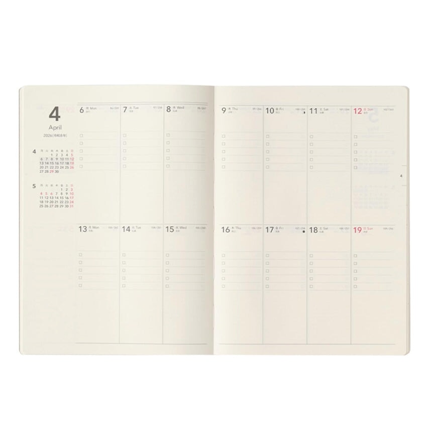 Nolty 2026 2W Block Tio Planner - A5 (Grey) Planners