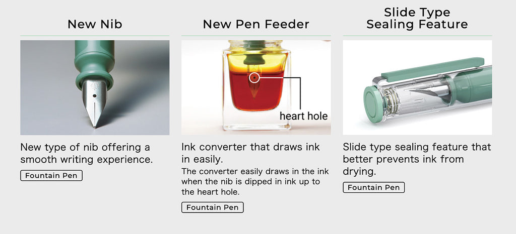 TUZU ADJUST Fountain Pen (Translucent Navy) - Medium