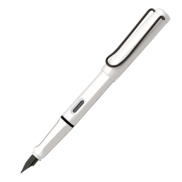 Safari (White with Black Clip) - Fine - The Desk Bandit