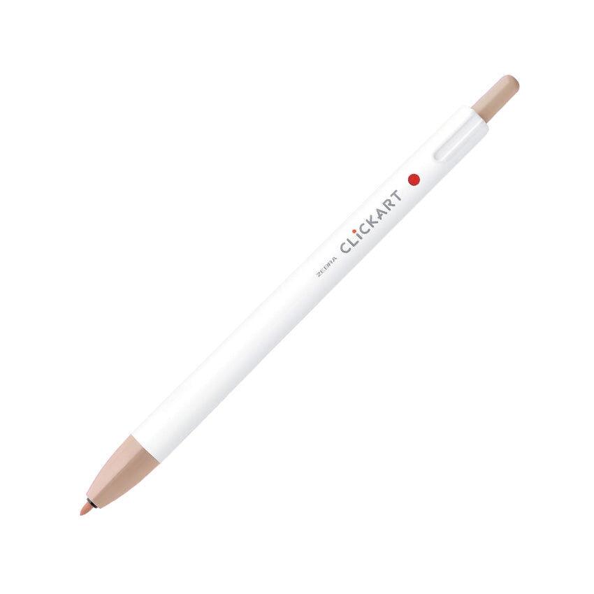 Zebra CLiCKART Retractable Marker - Cocoa Brown Marker Pens