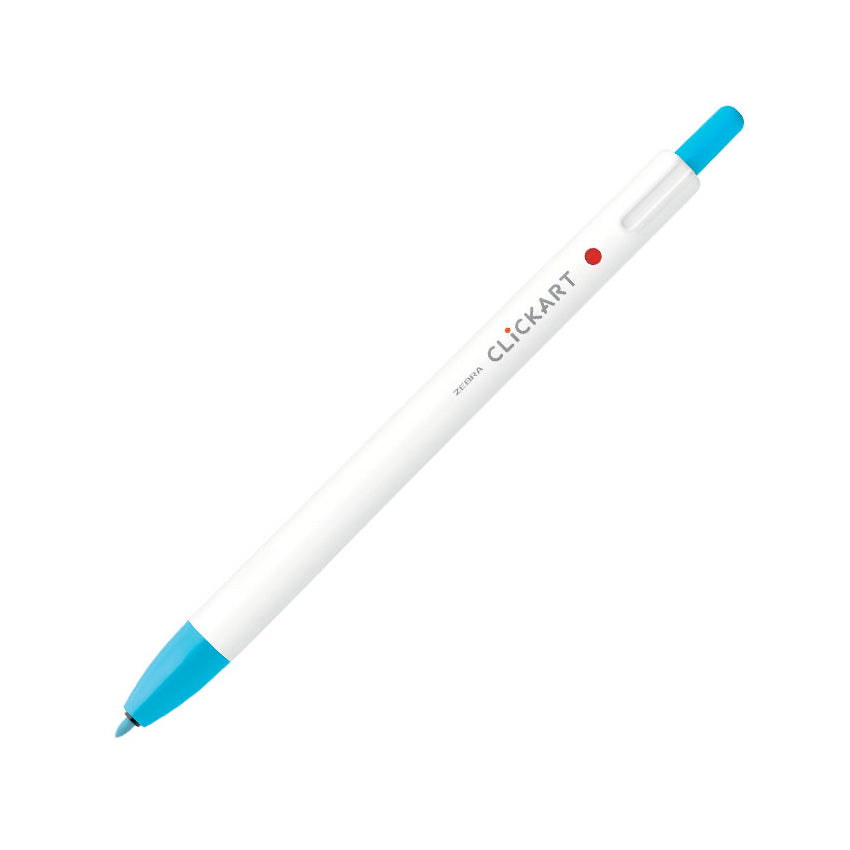 Zebra CLiCKART Retractable Marker - Light Blue Marker Pens