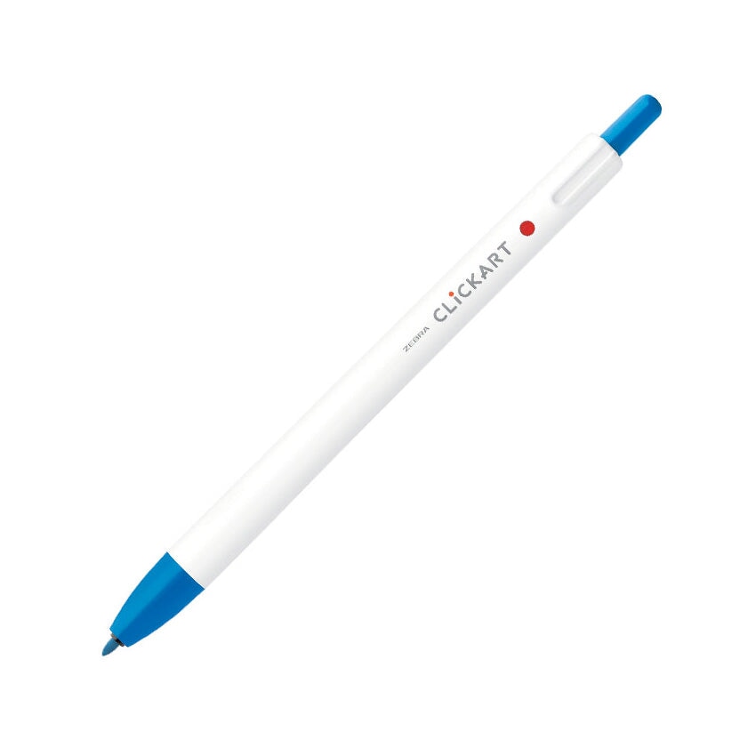 Zebra CLiCKART Retractable Marker - Pale Blue Marker Pens