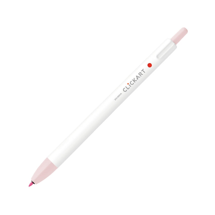 Zebra CLiCKART Retractable Marker - Powder Pink Marker Pens