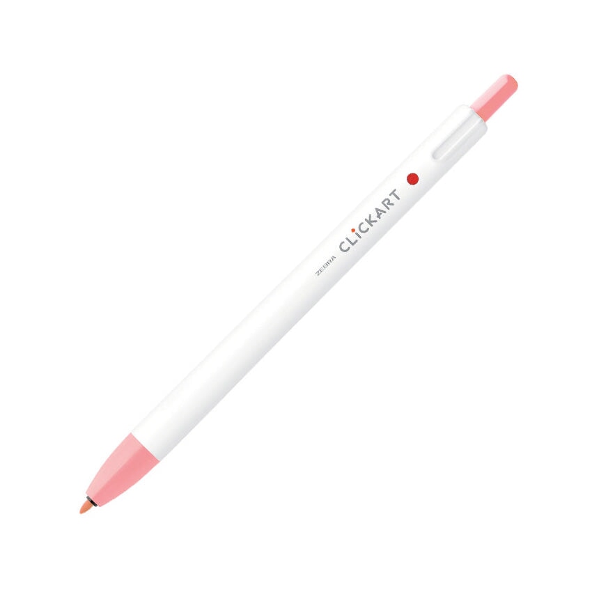 Zebra CLiCKART Retractable Marker - Peach Pink Marker Pens