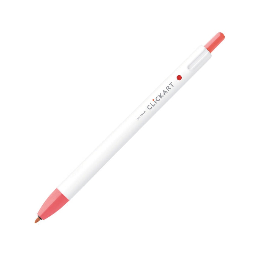 Zebra CLiCKART Retractable Marker - Salmon Pink Marker Pens