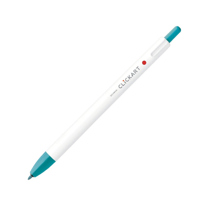 Zebra CLiCKART Retractable Marker - Turquoise Marker Pens