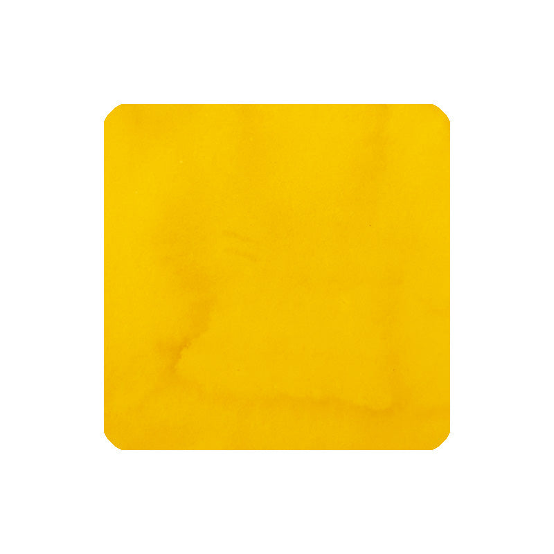 Dominant Industry Ylang Ylang (Scented) fountain pen ink, 25ml, solid bright yellow swatch, showcasing unique dye-based color for vibrant writing experiences.