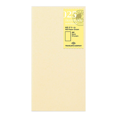 #025 Cream Blank Refill (Regular) - The Desk Bandit