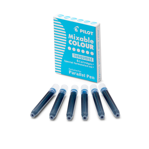 Parallel Mixable Colour Cartridges - Turquoise (6 pack) - The Desk Bandit