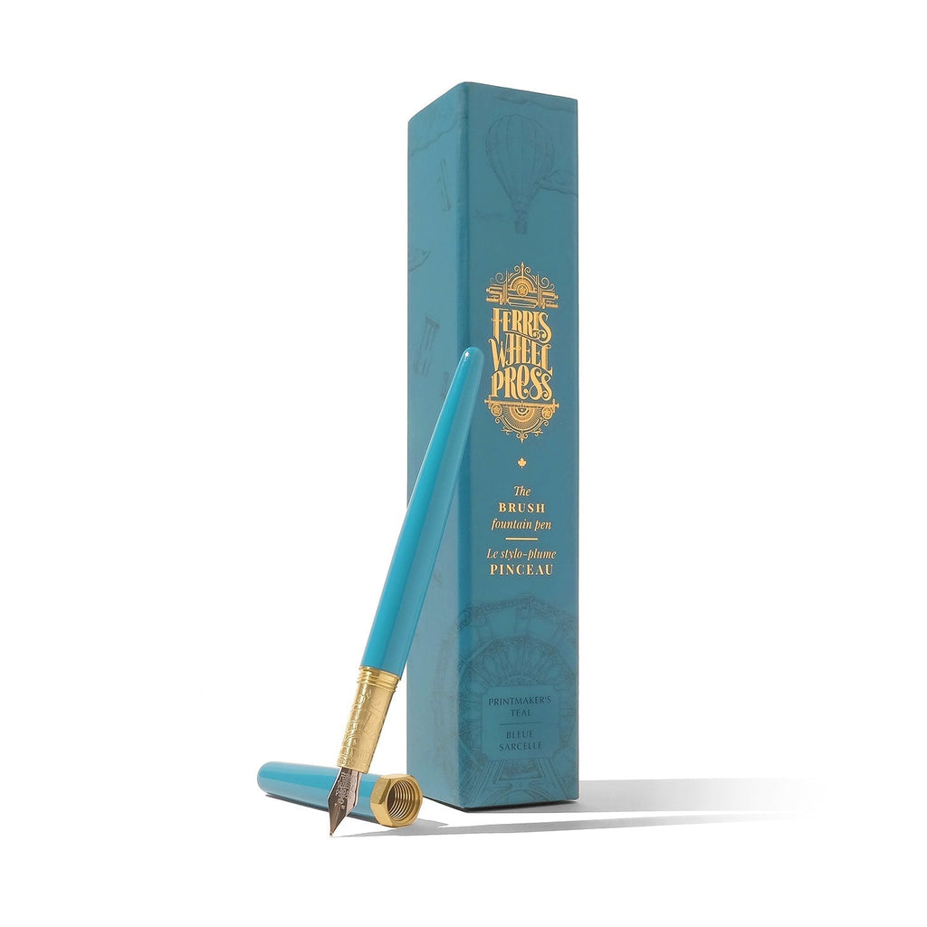 Ferris Wheel Press Brush Fountain Pen - Printmakers Teal (Medium) Fountain Pen