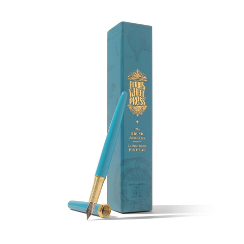 Ferris Wheel Press Brush Fountain Pen - Printmakers Teal (Medium) Fountain Pen