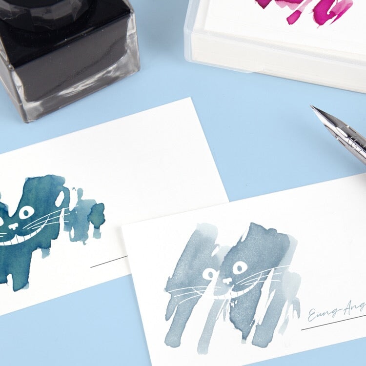 Wearingeul Smile Cat Ink Swatch Cards Paper