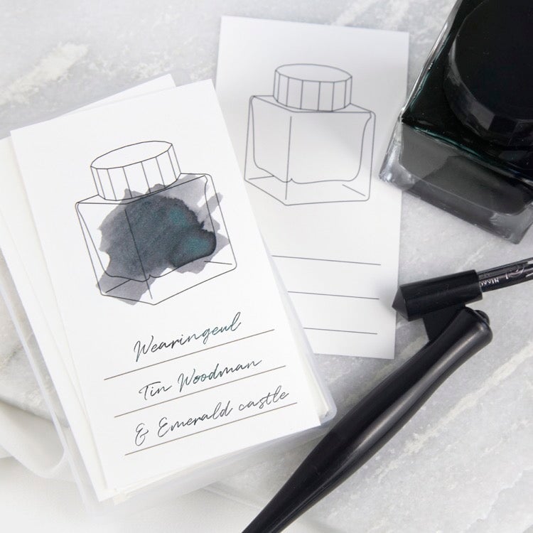 Wearingeul Ink Swatch Cards - Vertical Layout Paper