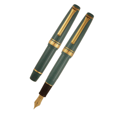 Pro Gear Slim Mini Fountain Pen - Slate Green - Medium Fine - The Desk Bandit