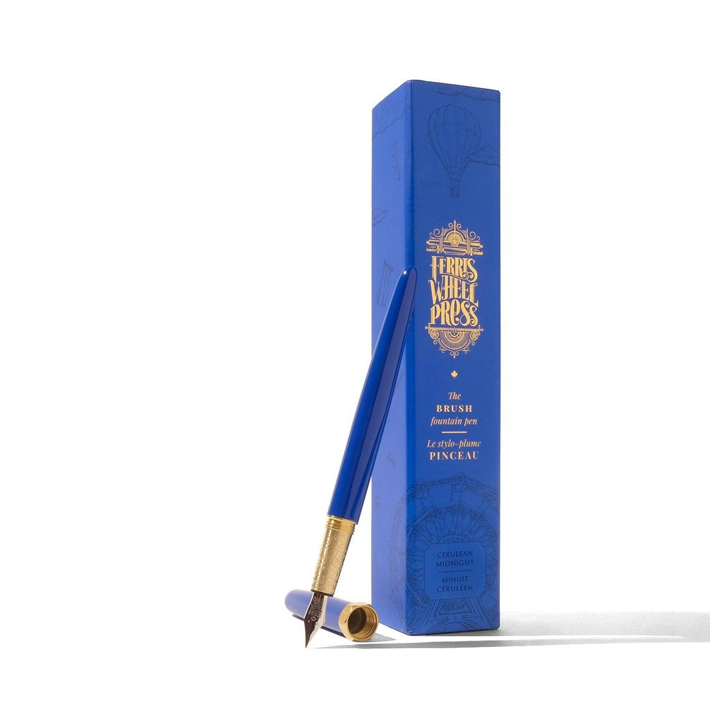Ferris Wheel Press Brush Fountain Pen - Cerulean Midnight (Fine) Fountain Pen