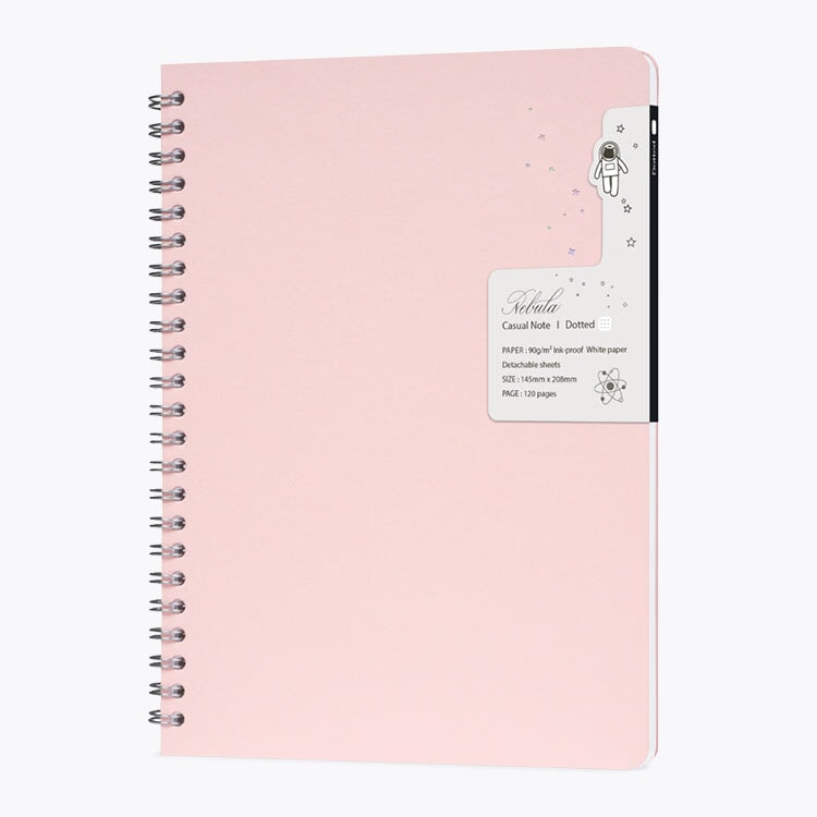 Colorverse Nebula Casual Note - Dotgrid (Large/Baby Pink) Notebook