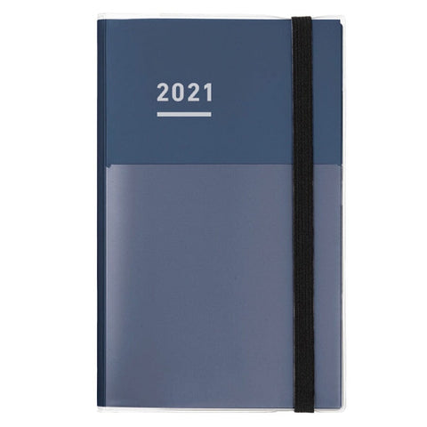 Kokuyo Jibun Techo 2021 Planner 3-in-1 Kit - A5 Slim (Navy) Planners