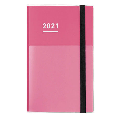 Kokuyo Jibun Techo 2021 Planner 3-in-1 Kit - A5 Slim (Pink) Planners