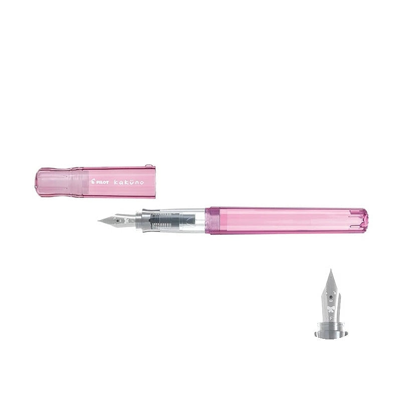 Pilot Kakuno - Transparent Pink (Girl) - Medium Fountain Pen