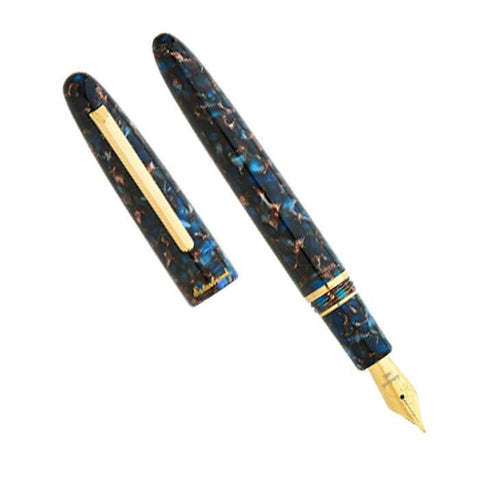 Estie - Nouveau Blue / Gold - Scribe Custom Nib