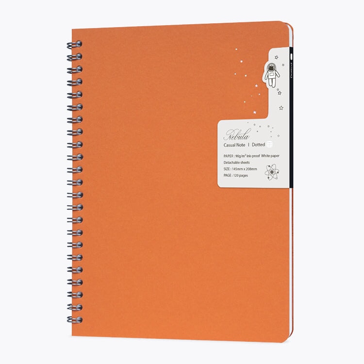 Colorverse Nebula Casual Note - Dotgrid (Large/Orange) Notebook