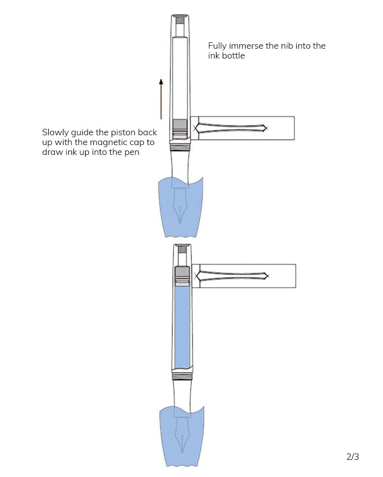 PENBBS 487 - Cordierite / Silver (Fine) Fountain Pen
