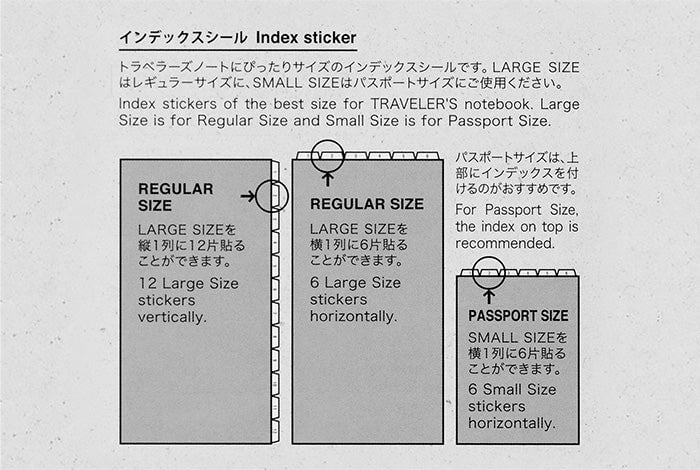 Traveler's Company Customized Sticker Set Accessories