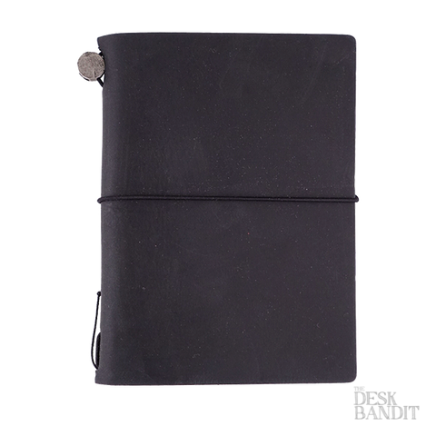 Passport Leather Cover (Black) - The Desk Bandit